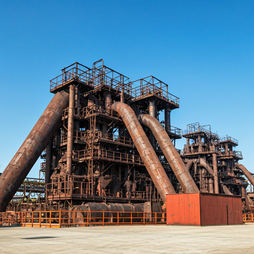 Industrial steel production furnace